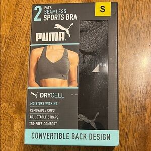 Puma Black Seamless Sports Bra Set